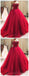 Sweetheart Perled Burgundy Ball Robe Longue Soirée Prom Robes, Cheap Sweet 16 Robes, 18423