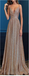 Espagueti atan con correa vestidos de la fiesta de promoción de la tarde de Sparkly Long, 16 vestidos dulces de encargo baratos, 18560
