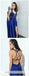 Royal Blue Sexy rückenfreie Spitze Günstige lange Abend Prom Kleider, Günstige Sweet 16 Kleider, 18329