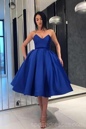 Strapless Blue Simple Φτηνές Φορέματα Homecoming Online, Φτηνές Κοντές Φορέματα Prom, CM754