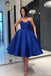 Strapless Blue Simple Φτηνές Φορέματα Homecoming Online, Φτηνές Κοντές Φορέματα Prom, CM754