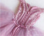 Sehen Sie Durch die Rosa Spitze Perlen Cute Homecoming Prom Kleider, Günstige Kurzes Partei-Abschlussball, Süß 16 Kleider, Perfekte Homecoming Cocktail-Kleidern, CM347