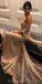 Longues manches sirène de Sparkly longues robes de bal d'étudiants du soir, 16 robes douces personnalisées bon marché, 18562