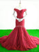 Off Shoulder Red Mermaid Vestidos de fiesta de noche, vestidos de fiesta de la noche, 12266