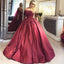 Off Schulter 1/2 Long Sleeve Eine Linie Red Evening Prom Dresses, Popular 2018 Party Prom Dresses, Custom Long Prom Dresses, Billig Formal Prom Dresses, 17211