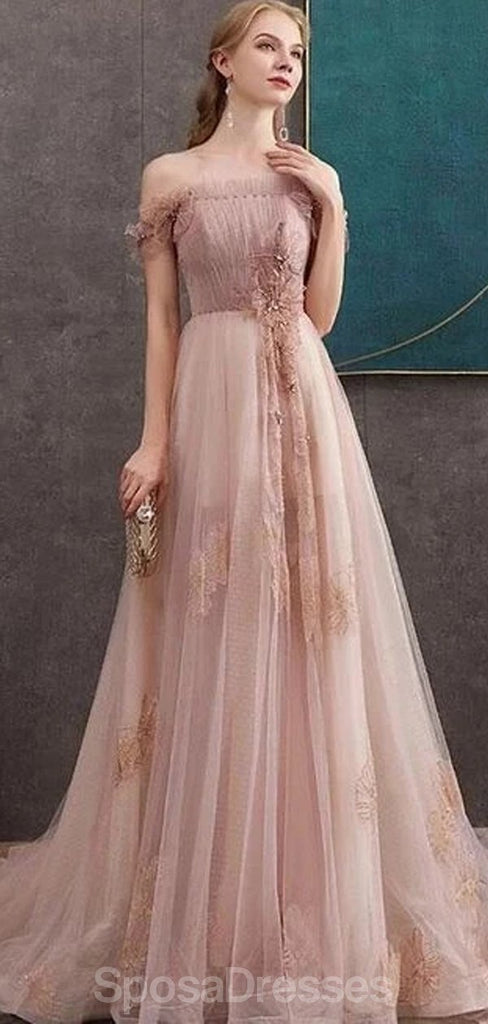 Ρουζ ροζ από τον ώμο καιρό φτηνά φορέματα prom βράδυ, Βραδινό Κόμμα Prom Φορέματα, 12339