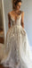 V Λαιμός Lace A-line Φτηνές Γάμο Φορέματα Online, Φθηνά Νυφικά Φορέματα, WD539