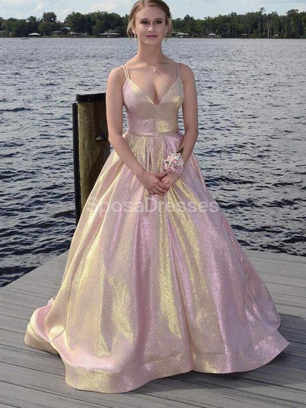 Σπαγγέτι Λουριά Απλό Ακτινοβολεί Βράδυ Φορέματα Prom, Βράδυ Πάρτι, Φορέματα Prom, 12283