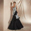 Ένας ώμος βολάν μαύρη γοργόνα βράδυ Prom φορέματα, Βραδινό Κόμμα Prom Φορέματα, 12075
