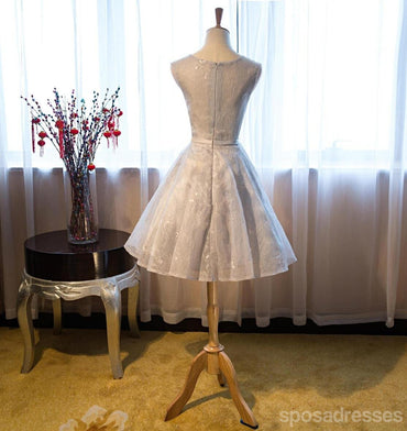 Γκρι δαντέλα σέξι δείτε μέσα Homecoming Prom Φορέματα, προσιτές σύντομο κόμμα Prom γλυκό 16 φορέματα, τέλεια Homecoming κοκτέιλ φορέματα, CM349