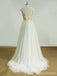 Vestidos de novia baratos con espalda descubierta y manga larga sin mangas en línea, WD345