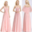 Chiffon Blush Pink Vestidos de dama de honor baratos y simples en línea, WG521