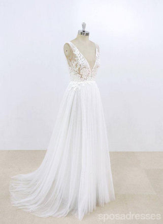 Simple Sexy Y Bajo En El Cuello Pequeñas Líneas Baratas De Una Línea Para La Boda, WD398