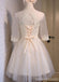 Μακρύ μανίκι δαντέλα υψηλό Ντεκολτέ Homecoming Prom Φορέματα, προσιτές σύντομο κόμμα Prom Φορέματα, τέλεια Homecoming Φορέματα, CM293