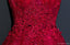 Zwei Riemen Rote Spitze schwer Perlen Homecoming Prom Kleider, Günstige Homecoming Kleider, CM265