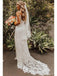 Σπαγγέτι Δαντέλα Γοργόνα Γοργόνα Φορέματα Σε Απευθείας Σύνδεση, Φθηνά Παραλία Νυφικά Φορέματα, WD477