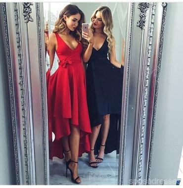 Φορέματα με χαμηλό λαιμό και χαμηλό V με απλό κόκκινο φόρεμα σε απευθείας σύνδεση, CM535