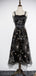 Bretelles noir paillettes uniques robes de bal pas cher en ligne, robes de bal courtes pas chères, CM769