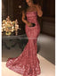 Strapless Sequin Γοργόνα Φθηνά Μακρυμάνικα Φορέματα, Βραδινά Φορέματα, 12309