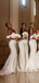 Einfache Off White Mermaid Lange Brautjungfernkleider Online, Günstige Brautjungfernkleider, WG704