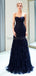 Sweetheart Navy Ruffle Mermaid Abend Prom Dresses, Abend Party Prom Dresses, 12027