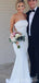 Einfache Strapless Meerjungfrau Günstige Brautkleider Online, Günstige Brautkleider, WD610
