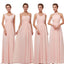Chiffon rose non appariée Chiffon Bridesmaid Cheap Bridesmaid Dresses en ligne, WG629
