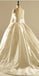 Long Sleeve V Neckline Lace Long Tail Wedding Dresses, Custom Made Wedding Dresses, Cheap Wedding Bridal Gowns, WD221