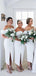 Short Off Shoulder Side Slit Bridesmaid Robes en ligne, Robes de demoiselles d’honneur bon marché, WG706