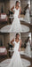 Vestidos de novia de sirena baratos atractivos sin respaldo simples en línea, vestidos de novia baratos, WD481