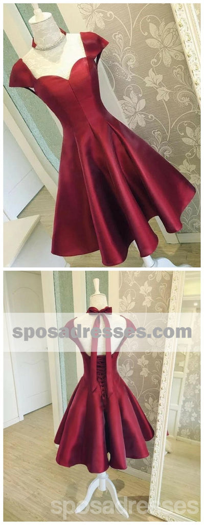 Σέξυ κοντό μανίκι χωρίς καπάκι με κόκκινα φορέματα Homecoming Online, CM539