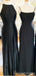 Sirena no acompañada vestido negro barato de dama de honor en línea, wg679