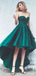 Simple Emerald Green High Low Simple Cheap Short Homecoming Dresses en línea, Cheap Short Prom Dresses, CM829