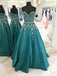 Γλυκιά μου A-line λεπτή Beading πράσινο μακρύ βράδυ Prom Φορέματα, 17544