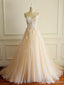 Spaghetti Strapls A-line Vestidos de novia de boda baratos personalizados largos, WD296