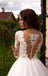 See Through Long Sleeve Lace A-line Custom  Wedding Bridal Dresses, WD284