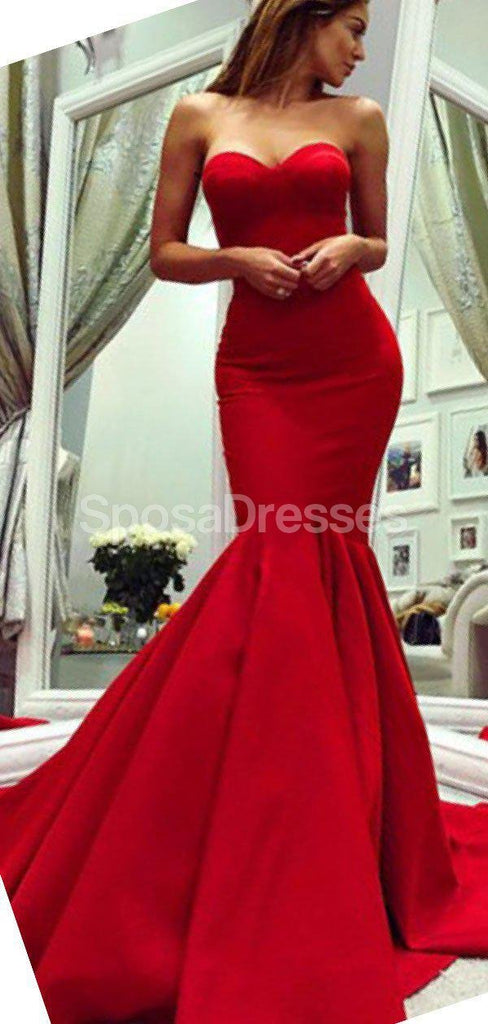 Sweetheart Red Mermaid Abend Prom Dresses, Abend Party Prom Dresses, 12268