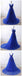 Esmalte de cobalto V cordón del cuello vestidos de la fiesta de promoción de la tarde de Applique Long adornados con cuentas, 16 vestidos dulces baratos, 18426