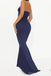 Unique Royal Blue Mermaid Halter Cheap Long Bridesmaid Dresses,WG1475