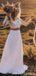 Long corsage de lacet de manches deux robes de mariée de morceaux robes de noce en ligne, bon marché, WD626