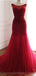 Γοργόνα με κόκκινα βραδινά φορέματα Prom, φθηνά φορέματα Custom Party Prom, 18598