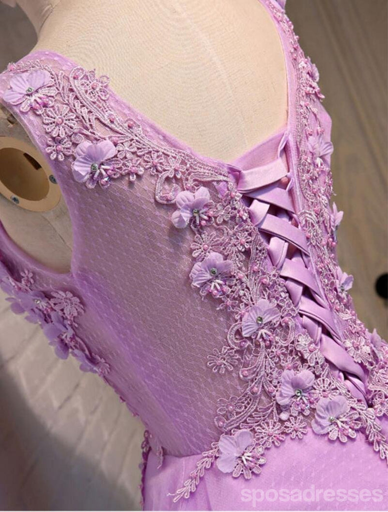 V Neckline See Through Lace Cute Homecoming Prom Dresses, Affordable Short Party Prom Dresses, Perfect Homecoming Dresses, CM305