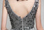 V cuello lentejuela gris regreso barato adornado con cuentas adorna vestidos de la fiesta de promoción cortos en línea, baratos, CM763