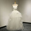 Robes de soirée de mariage en tulle blanc chérie design chic avec dentelle, robe de mariée à lacets, WD0034
