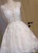 Ντεκολτέ Σύντομη Δαντελλών Ελεφαντόδοντου Χαριτωμένο Homecoming Prom Φορέματα, Οικονομικά Σύντομο Κόμμα Φορέματα Prom, Τέλεια Homecoming Φορέματα, CM301