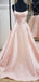 Απλό ρουζ ροζ φτηνά μακριά φορέματα prom βραδιού, φτηνά φορέματα prom συμβαλλόμενων μερών συνήθειας, 18603