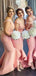 De sirena del hombro dama de honor larga adorna vestidos de damas de honor en línea, baratos, WG710