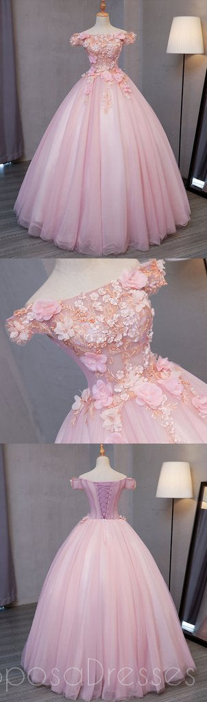 Από τον Ώμο Μια γραμμή από Δαντέλα Φτηνά Φορέματα Prom Βραδιού, Γλυκό 16 Φορέματα, 17490