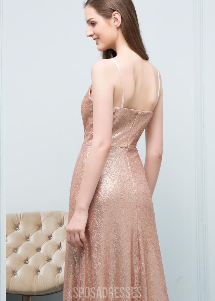 Barato Sparkly Pavimento Comprimento Incomparável Ouro Sequin dama de honra vestidos on-line, WG547