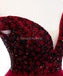 Σκούρο κόκκινο μακριά ώμου Ruffle μακρά βραδινά φορέματα, βραδινά φορέματα, 12217